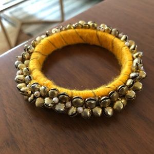 Awesome brass bead embroidered thread bangle